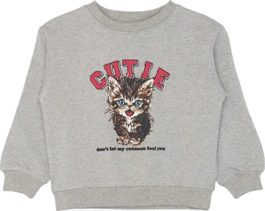 THE NEW SIBLINGS Tnstronja Os Glitter Sweatshirt LIGHT GREY MELANGE 86 THE NEW SIBLINGS Tnstronja Os Glitter Sweatshirt LIGHT GREY MELANGE 86