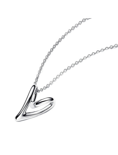 PANDORA Heart Pendant Sterling Silver Necklace Silver 70 cm
