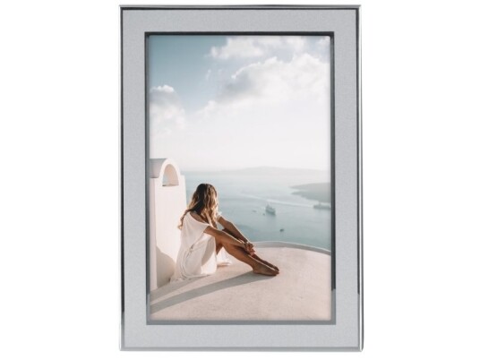 Hama Santorini Aluminium Glass Sølv Enkel Bilderamme Matte Bord Vegg 13x18cm