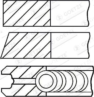 Stempelringsett GOETZE ENGINE 08-524307-10