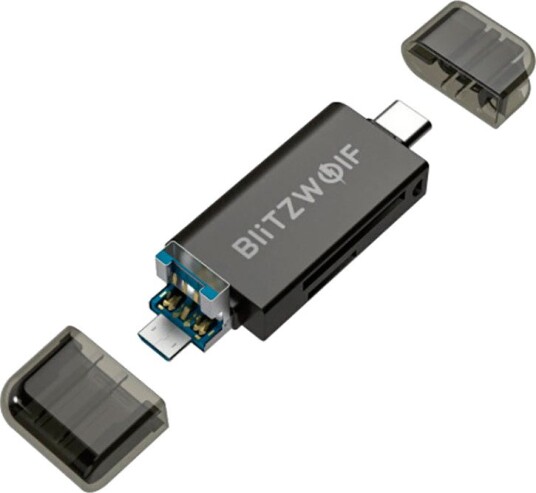 Blitzwolf BW-CR1 USB-C/USB-A minnekortleser SD-kort