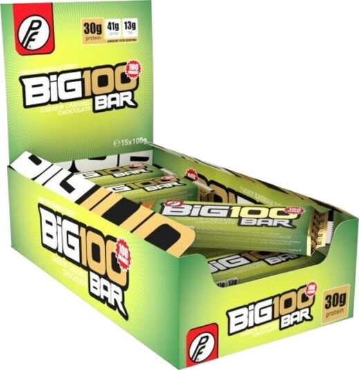 Proteinfabrikken 15 X Big 100 Protein Bar 100g Cashew Karamell Sjokolade Proteinfabrikken 15 X Big 100 Protein Bar 100g Cashew Karamell Sjokolade