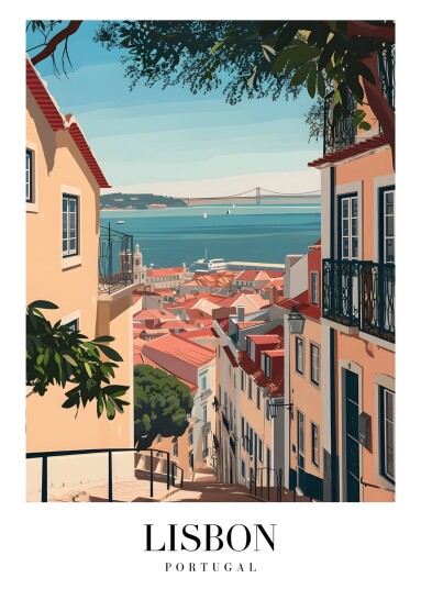 Plakat Lisboa bybilde