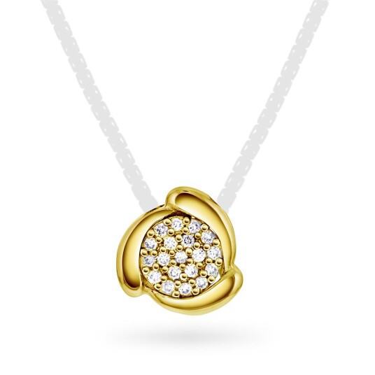 Pan Jewelry Anheng i 585 gult gull med diamanter 0,06 ct Pan Jewelry Anheng i 585 gult gull med diamanter 0,06 ct