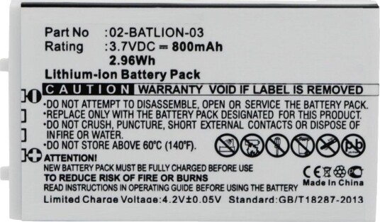Coreparts Skannerbatteri Litiumion 800 Mah 2.9 Wh Hvit MBXPOS-BA0239