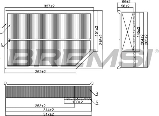 Luftfilter BREMSI FA1699 Luftfilter BREMSI FA1699