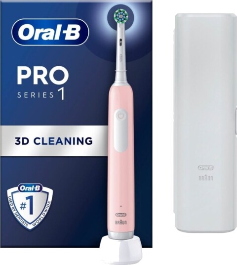 Oral-B Pro 1 Elektrisk Tannbørste med Timer og Trykksensor Rosa