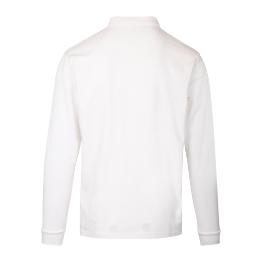 Denis LS Pique White XL Interlock LS polo pique