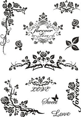 Diverse Silikonstempler for alltid ark 11x15,5 cm 1 ark