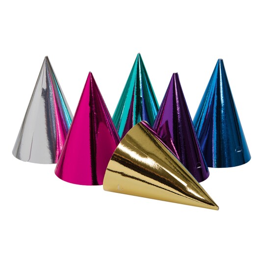 Catsson Int Group LTD Partyhatter Metallic Flerfargede - 6-pakning Catsson Int Group LTD Partyhatter Metallic Flerfargede - 6-pakning