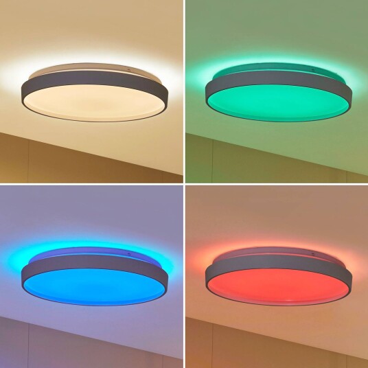 Lindby Mirren LED-taklampe smart, hvit