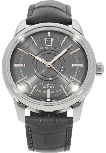 Longines Herreklokke L1.648.4.62.2 Heritage Classic Grå/Lær Ø38 mm