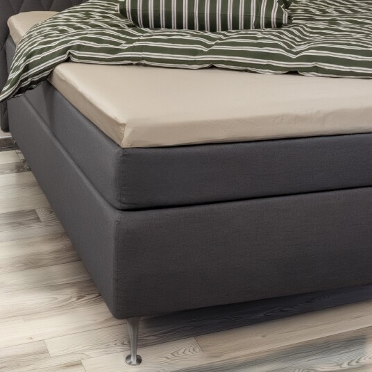 Nature By Borg Bambuslaken   Konvoluttlaken 160x200x8 cm   Sand   100% bambus   Laken til overmadrass