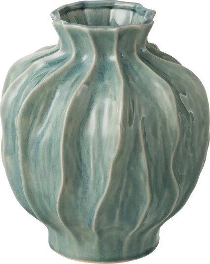 J Line Vase Jules Porcelain Blue   Blue   H26CM