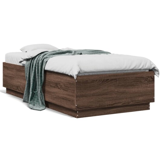 Sengeramme brun eik 90x190 cm konstruert tre 8721012274921