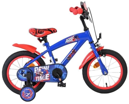 Volare Sonic Prime Barnesykkel 14" Med Avtakbare Støttehjul Blå/Rød Volare Sonic Prime Barnesykkel 14" Med Avtakbare Støttehjul Blå/Rød