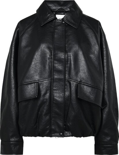 Topshop Tstoppa Coated Bomber Jacket Otw Black M Topshop Tstoppa Coated Bomber Jacket Otw Black M