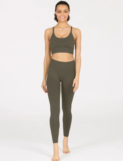 Athlecia Nagar V2 W Seamless Tights Khaki green L/XL