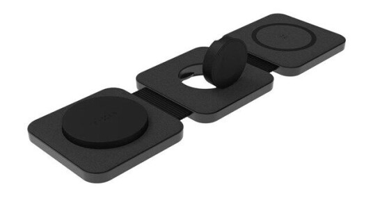 FIXED wireless charging stand - folding 3-in-1 - wireless charging - 15 Watt