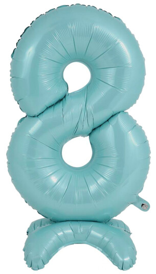 Ballongkungen AB Tallballong med Stativ Pastellblå - Tallet 8