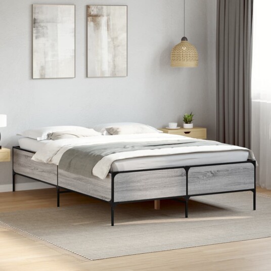  Sengeramme sonoma eik 160x200 cm konstruert tre og metall 8721102609800
