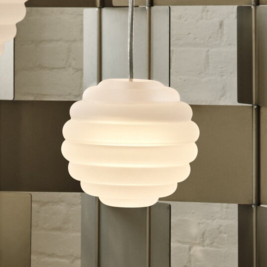 Pendellampe Tom Dixon Press Sphere dimmbar Hvit Stue Glass Design Hvit