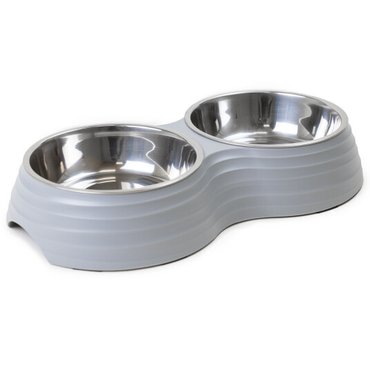 Dobbel Matbolle Ripple Grey M 350 ml 32X17.5X6.5 cm