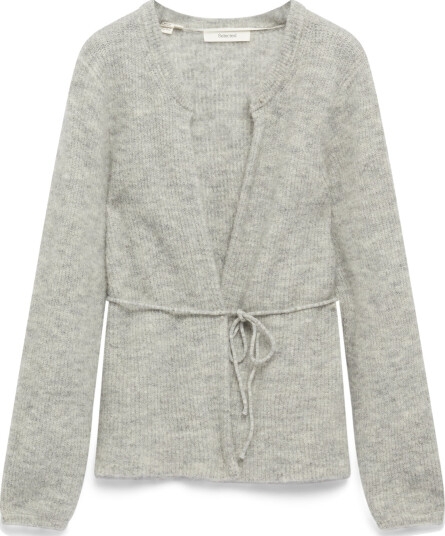 Selected Slfsia Ras Ls Knit Belt Cardigan - Grey - M