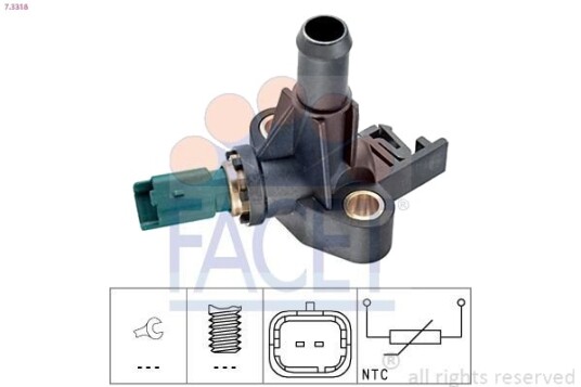 Sensor, motortemperatur FACET 7.3318