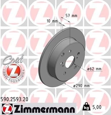 ZIMMERMANN 590.2593.20 Bremseskive