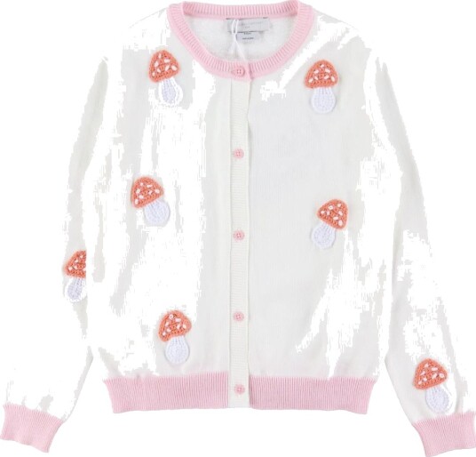 Stella McCartney Kids Cardigan Strikk Ivory/Rosa Stella McCartney Kids 12 år 152 Cardigan Hvit