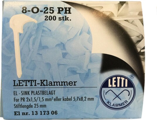 Letti Klammer 8-O-25PH - 200 stk