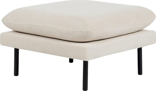 Fotpall Vinterbro Lysebeige/svart, Polyester - Lysebeige/svart, Polyester