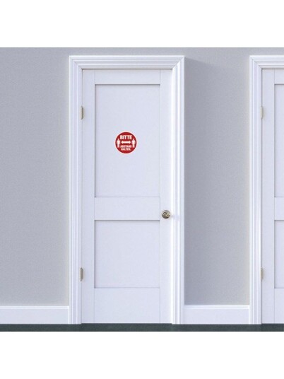 HERMA Information label: Mandatory sign Please keep distance + text Ø 20 cm self-adhesive removable