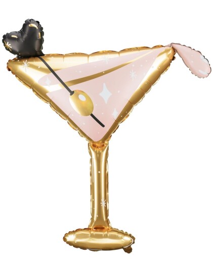 PartyDeco Folieballong Martini Glass