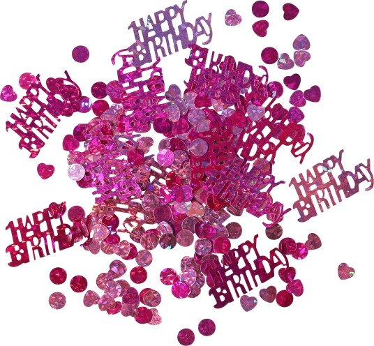 Riethmüller Bordkonfetti Happy Birthday Rosa Metallic 15 g 500181