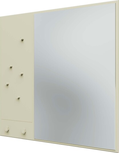 Memo Wall Mirror With Notice Board Vanilla Memo Wall Mirror With Notice Board Vanilla