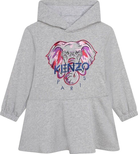 Kenzo Kjole   Eksklusiv utgave   Grå Melert m. Glitter/Ele   Kenzo   8 år 128   Kjole