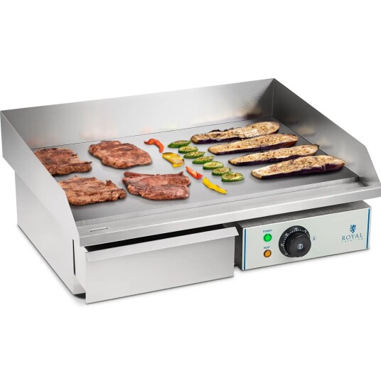Royal Catering Elektrisk stekeplate  55 cm  glatt  1 x 3,0 kW 10010250