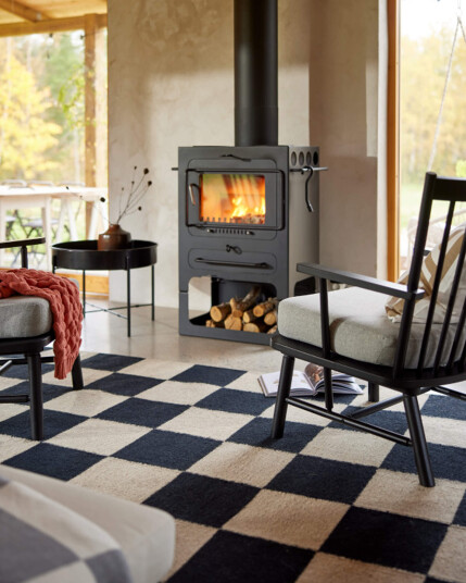 Square teppe svart/natur