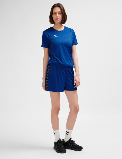 Hummel Hmlauthentic Pl Shorts Woman   Blue   XL