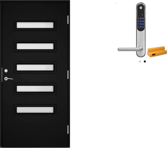 Ytterdør Swedoor Clever-Line+ Hossa med Yale Doorman Classic Home