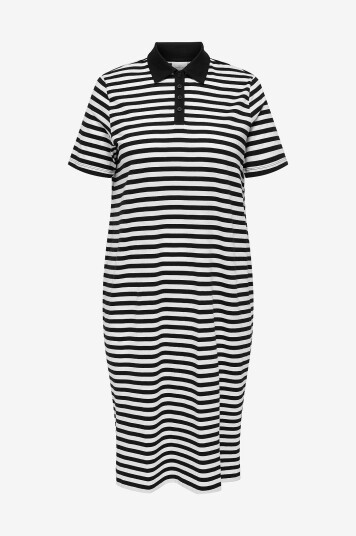 Only Carmakoma - Kjole Carvelia S/s Polo Midi Dress Jrs - Svart