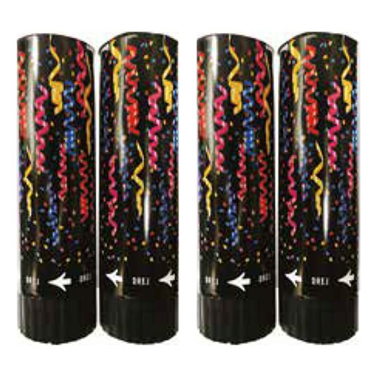 Scanseason Konfettikanon Flerfarget Swirls - 4-pakning Scanseason Konfettikanon Flerfarget Swirls - 4-pakning