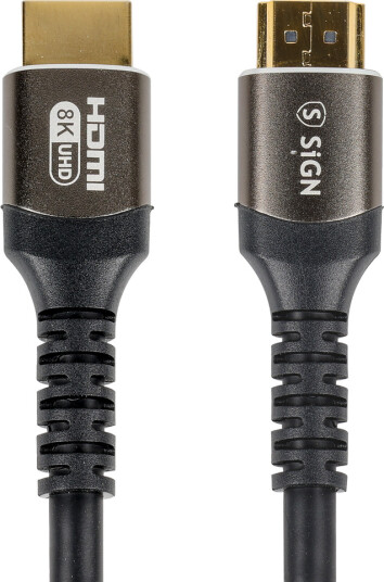 SiGN Premium HDMI 2.1 til HDMI 2.1 Kabel 8K, 3m - Svart