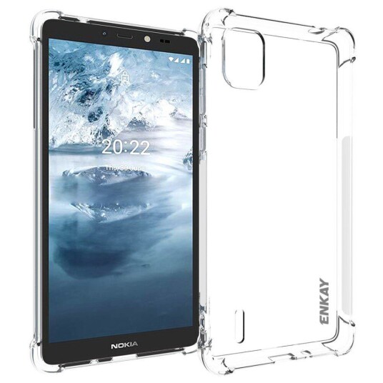 Enkay Nokia C2 2nd Edition Enkay Anti-Slip Shockproof Deksel - Gjennomsiktig