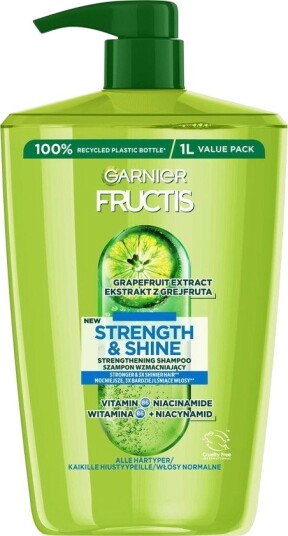 Garnier Fructis Strength & Shine Sjampo 1000 ml for Alle Hårtyper