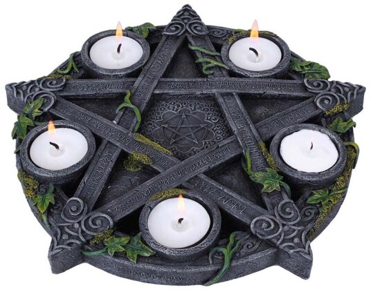 Nemesis Now - Goth Lysestake - Wiccan Pentagram Tealight Holder - Unisex - standard Nemesis Now - Goth Lysestake - Wiccan Pentagram Tealight Holder - Unisex - standard
