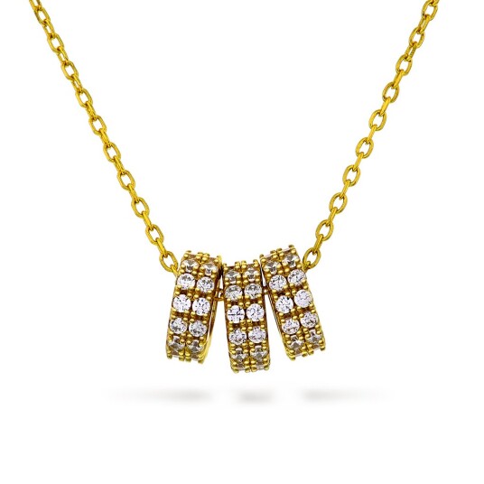 Pan Jewelry Smykke i forgylt 925 sølv med zirkonia Pan Jewelry Smykke i forgylt 925 sølv med zirkonia
