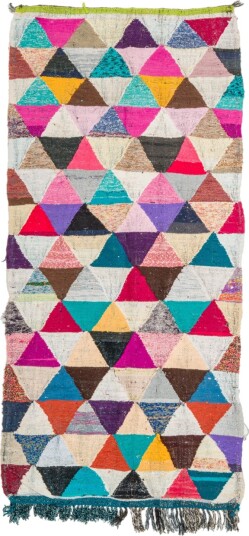 Marokkansk Boucherouite teppe 130 x 280 cm Størrelse: 130 x 280 cm